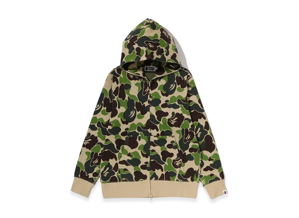 A BATHING APE ABC Camo Jacquard Full Zip Hoodie "Green"