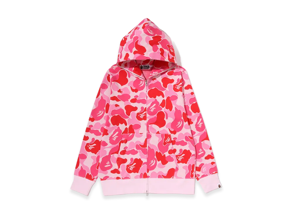 A BATHING APE ABC Camo Jacquard Full Zip Hoodie "Pink"