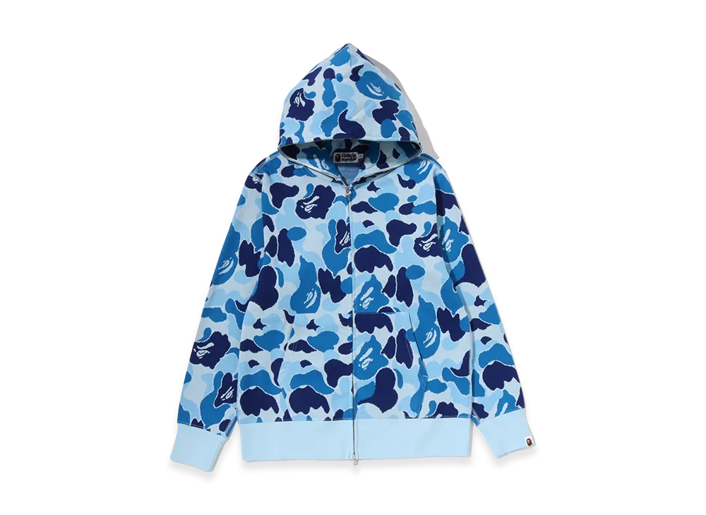 A BATHING APE ABC Camo Jacquard Full Zip Hoodie "Blue"