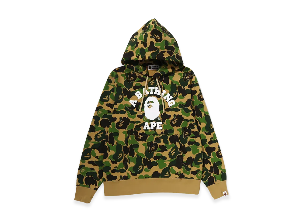 A BATHING APE ABC Camo College Pullover Hoodie "Green"