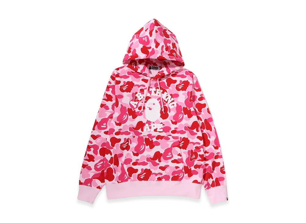 A BATHING APE ABC Camo College Pullover Hoodie "Pink"