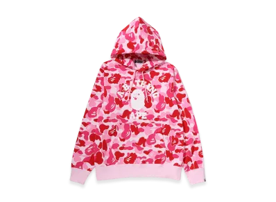 A BATHING APE ABC Camo College Pullover Hoodie "Pink"