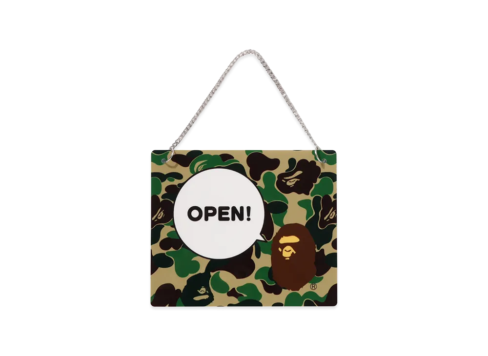 A BATHING APE ABC Camo Open / Closed Signboard "Multi"