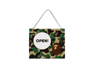A BATHING APE ABC Camo Open / Closed Signboard "Multi"