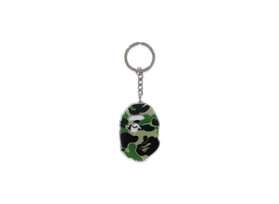 A BATHING APE ABC Camo Ape Head Acrylic Keychain "Green"