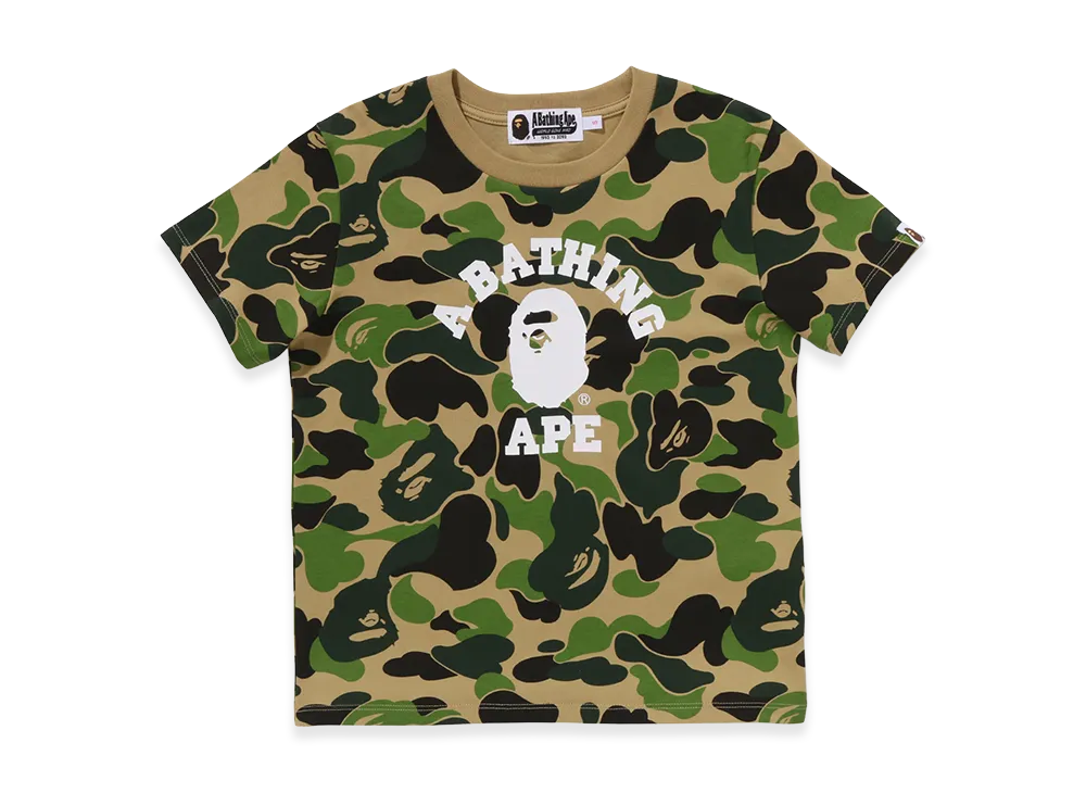 A BATHING APE Women's ABC Camo College Mini Tee "Green"