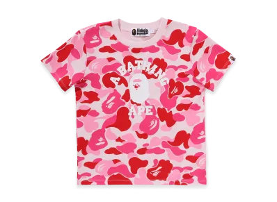 A BATHING APE Women's ABC Camo College Mini Tee "Pink"
