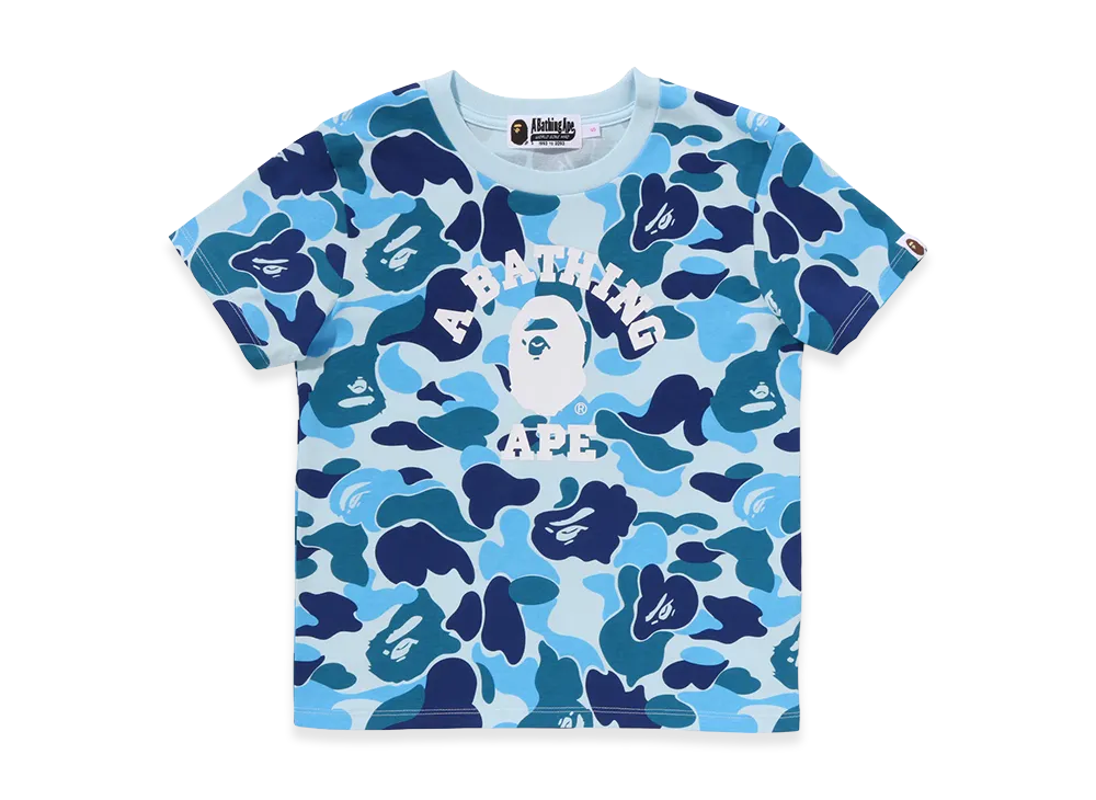 A BATHING APE Women's ABC Camo College Mini Tee "Blue"