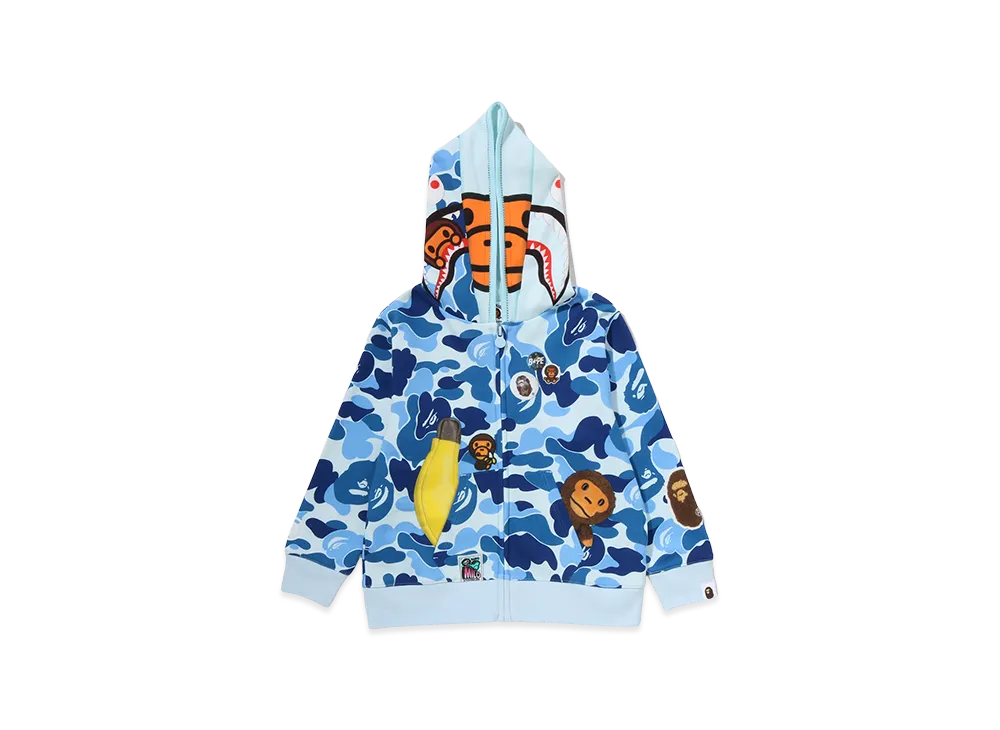 A BATHING APE Women's ABC Camo Trompe L'Oeil Zip Hoodie "Blue"