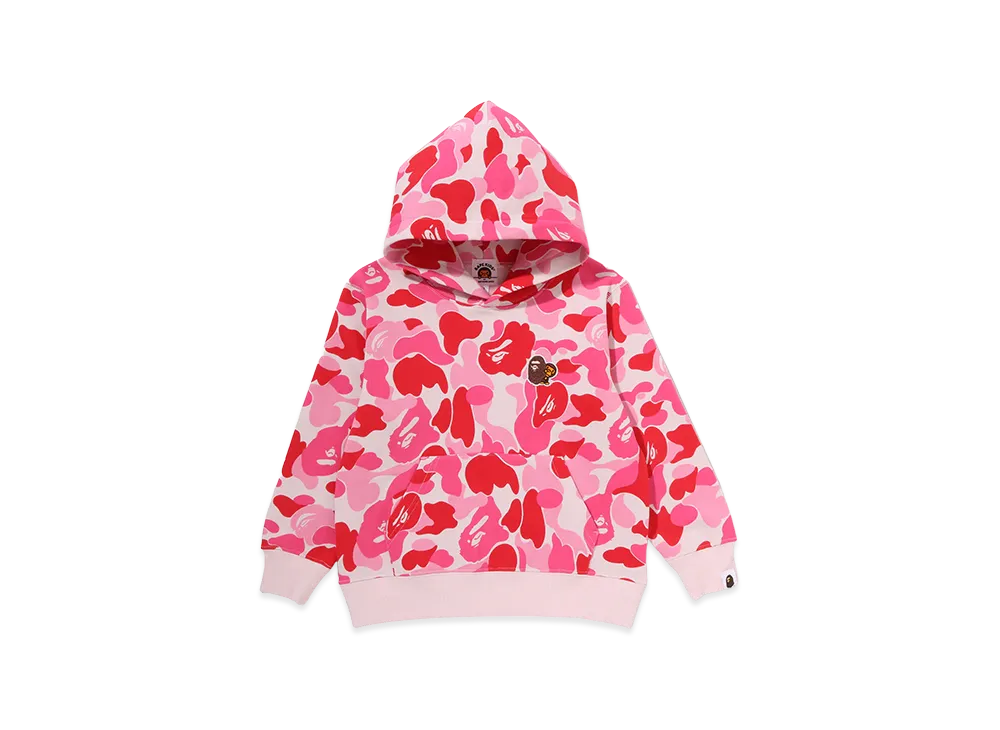 A BATHING APE Kids ABC Camo Ape & Milo One Point Pullover Hoodie "Pink"