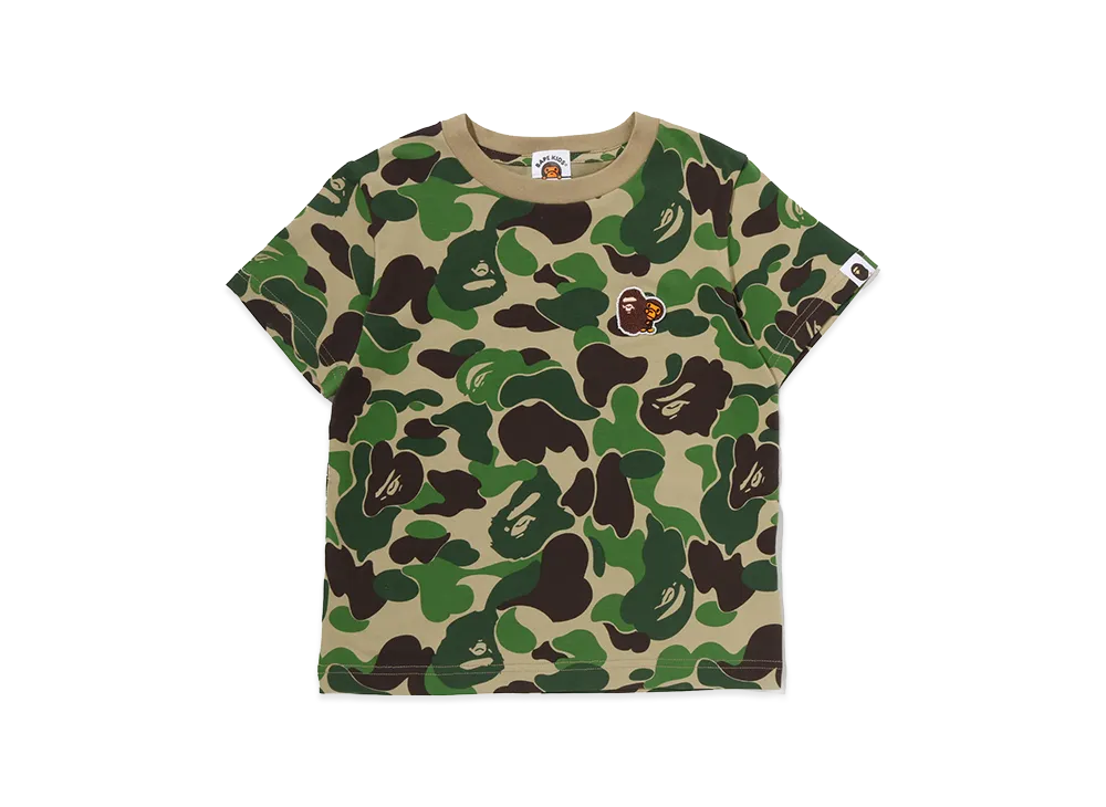 A BATHING APE Kids ABC Camo Ape & Milo One Point Tee "Green"