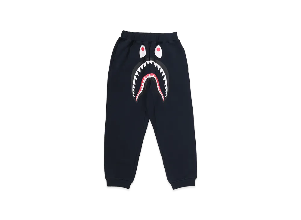 A BATHING APE Kids ABC Camo Pocket Shark Sweat Jogger Pants "Navy"