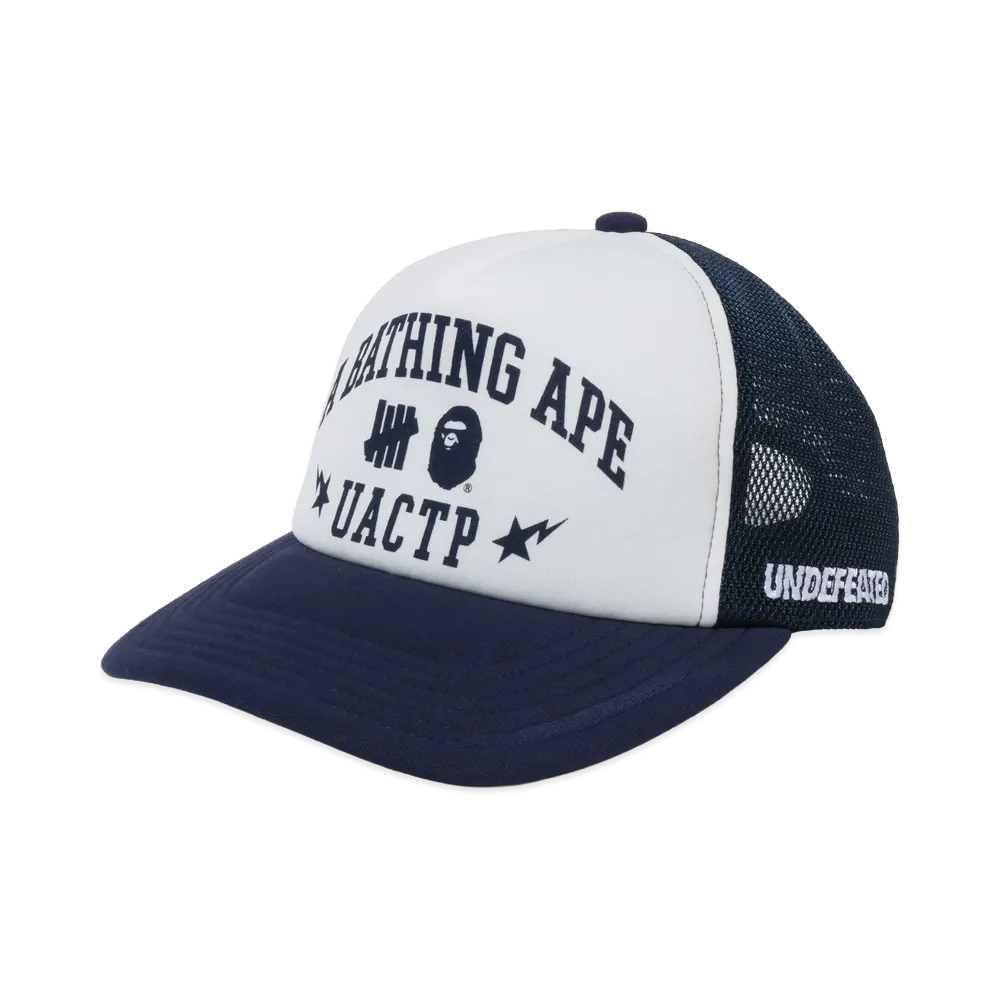 A BATHING APE x UNDEFEATED Mesh Cap "Navy"