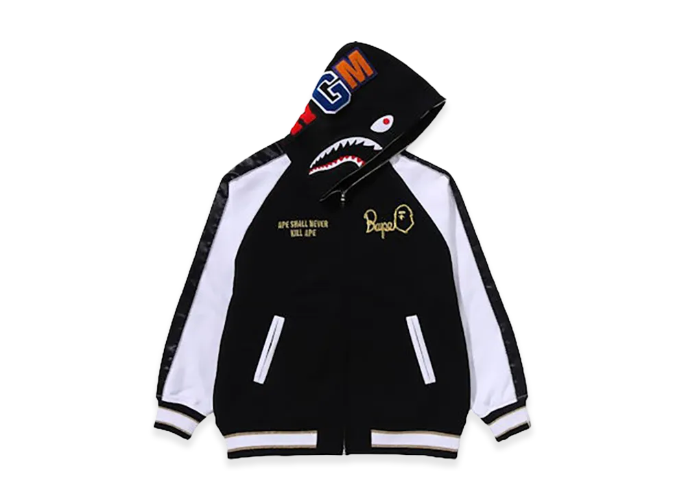 A BATHING APE Bape Souvenir Shark Zip Hoodie "Black"