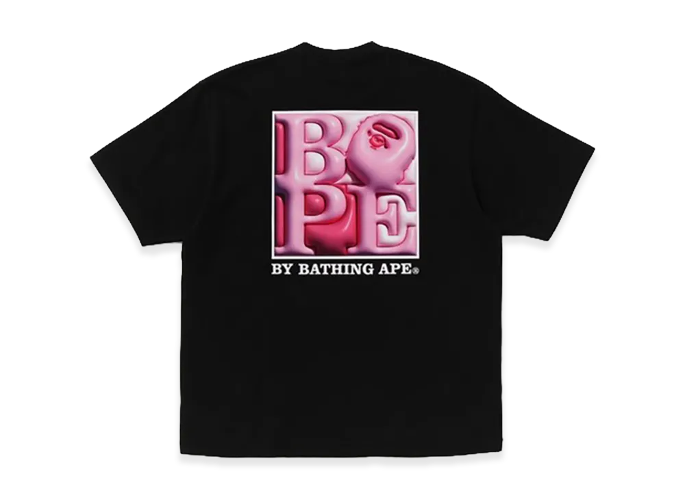 A BATHING APE 3D Art Ape Head Relaxed Fit Tee "Black"