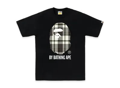 A BATHING APE Check By Bathing Ape Tee "Black"