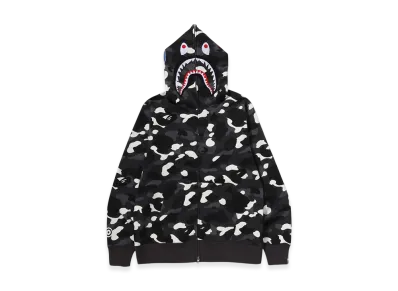 A BATHING APE City Camo Shark Regular Fit Full Zip Hoodie "Black"