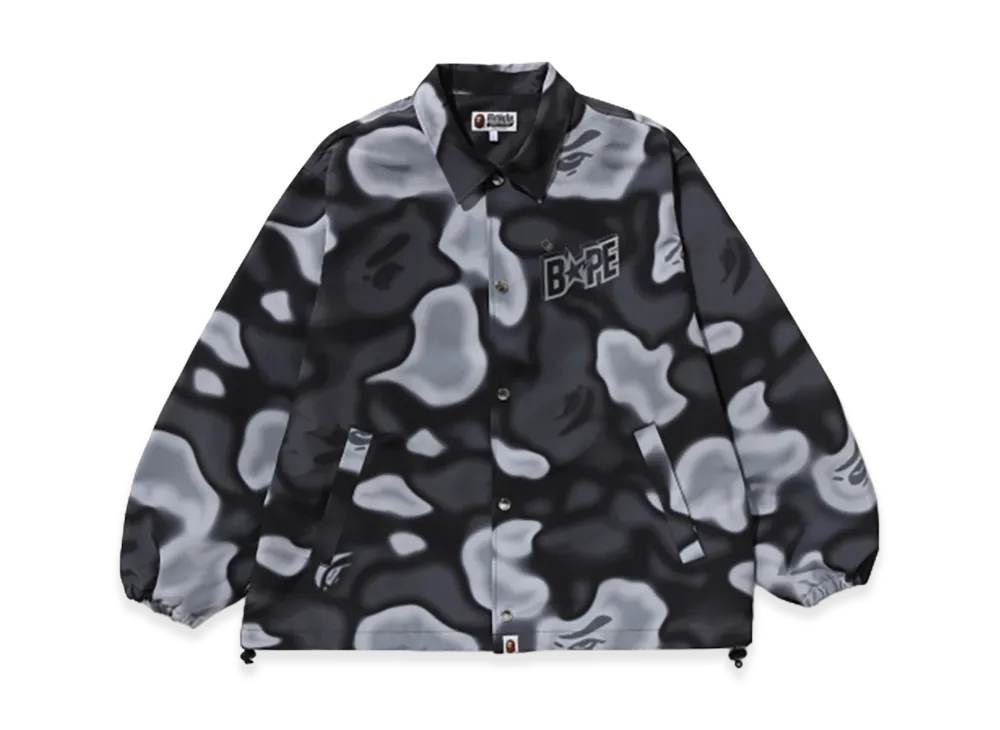 A BATHING APE Liquid Camo Bape Sta Relaxed Fit Coach Jacket "Black"