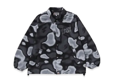 A BATHING APE Liquid Camo Bape Sta Relaxed Fit Coach Jacket "Black"