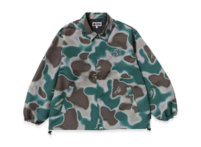 A BATHING APE Liquid Camo Bape Sta Relaxed Fit Coach Jacket "Olivedrab"