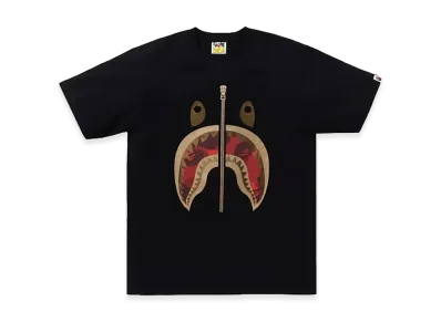 A BATHING APE Color Camo Shark Tee (SS24) "Black/Red"