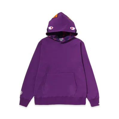 A BATHING APE Color Camo Shark Pullover Hoodie "Purple"