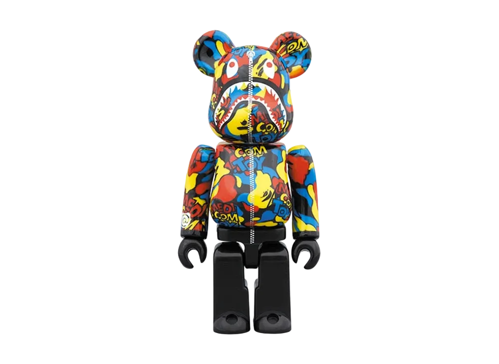 Bearbrick BAPE Camo Shark 100%