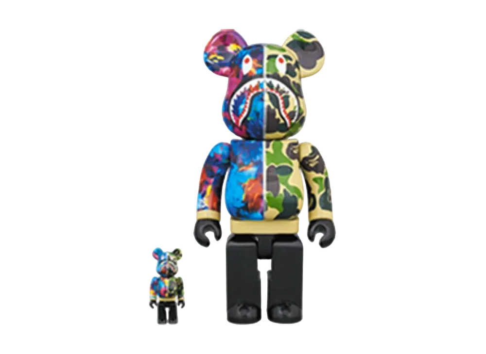 Bearbrick x Bape x Mika Ninagawa Shark 100% & 400%