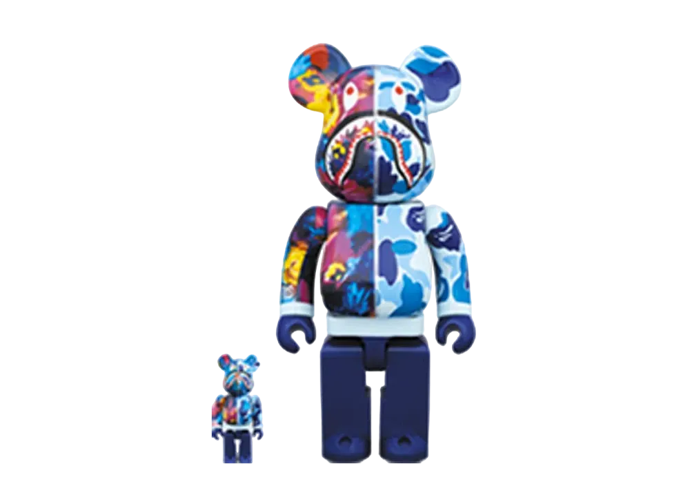 Bearbrick x Bape x Mika Ninagawa Shark 100% & 400%