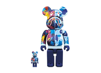 Bearbrick x Bape x Mika Ninagawa Shark 100% & 400%