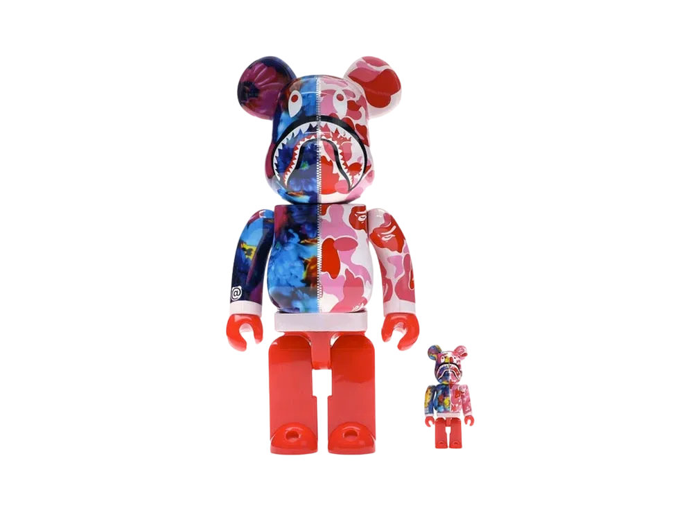Bearbrick x Bape x Mika Ninagawa Shark 100% & 400%