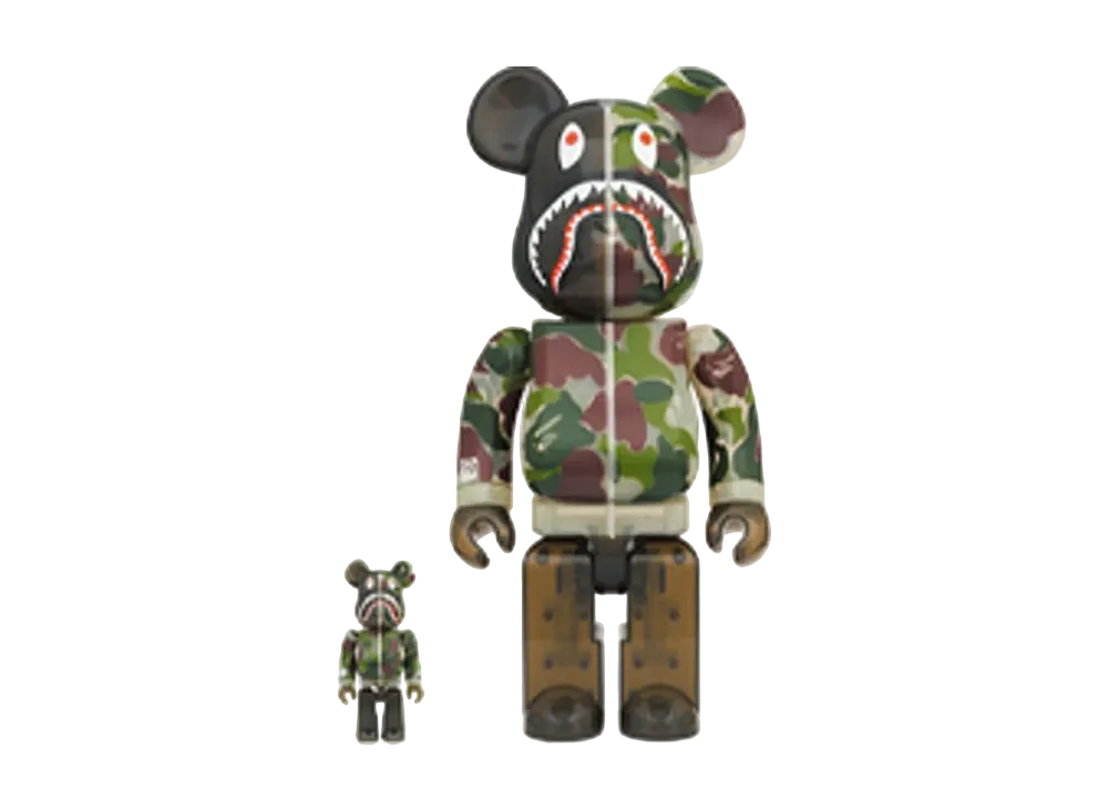 Bearbrick x BAPE ABC Camo Shark 100% & 400%