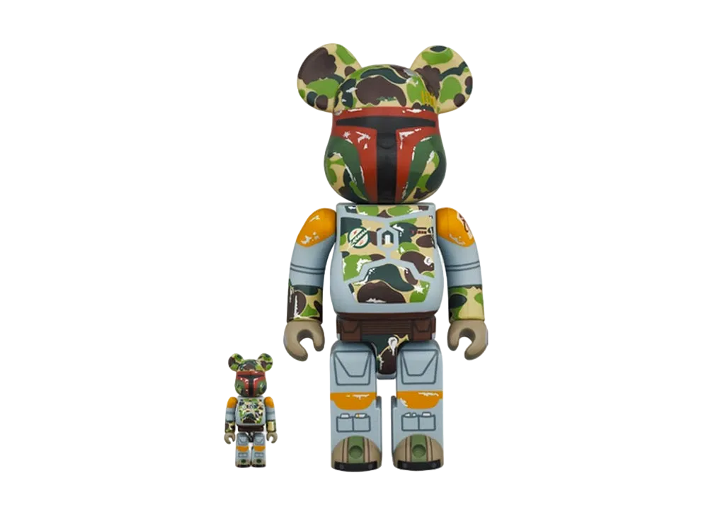 Bearbrick BAPE x STAR WARS BOBA FETT 100% & 400%