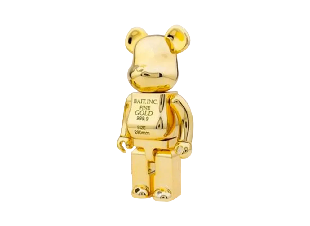 Bearbrick BAIT x Medicom Gold Bar 400%