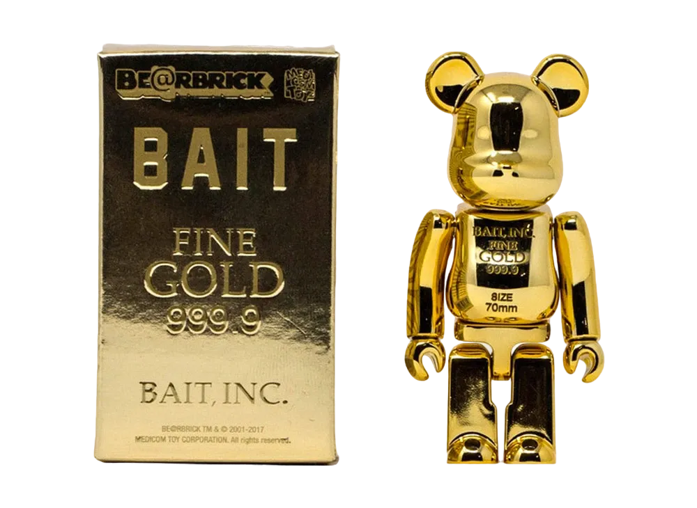 Bearbrick Bait Gold Bar 100%