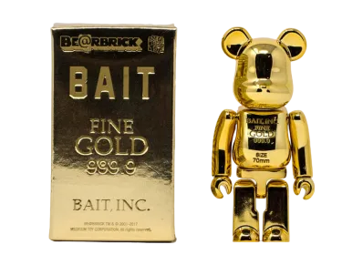Bearbrick Bait Gold Bar 100%