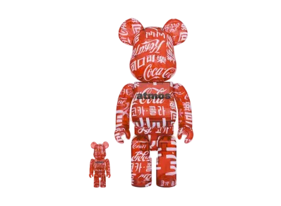 Bearbrick atmos x Coca-Cola Clear/Red 100% & 400%