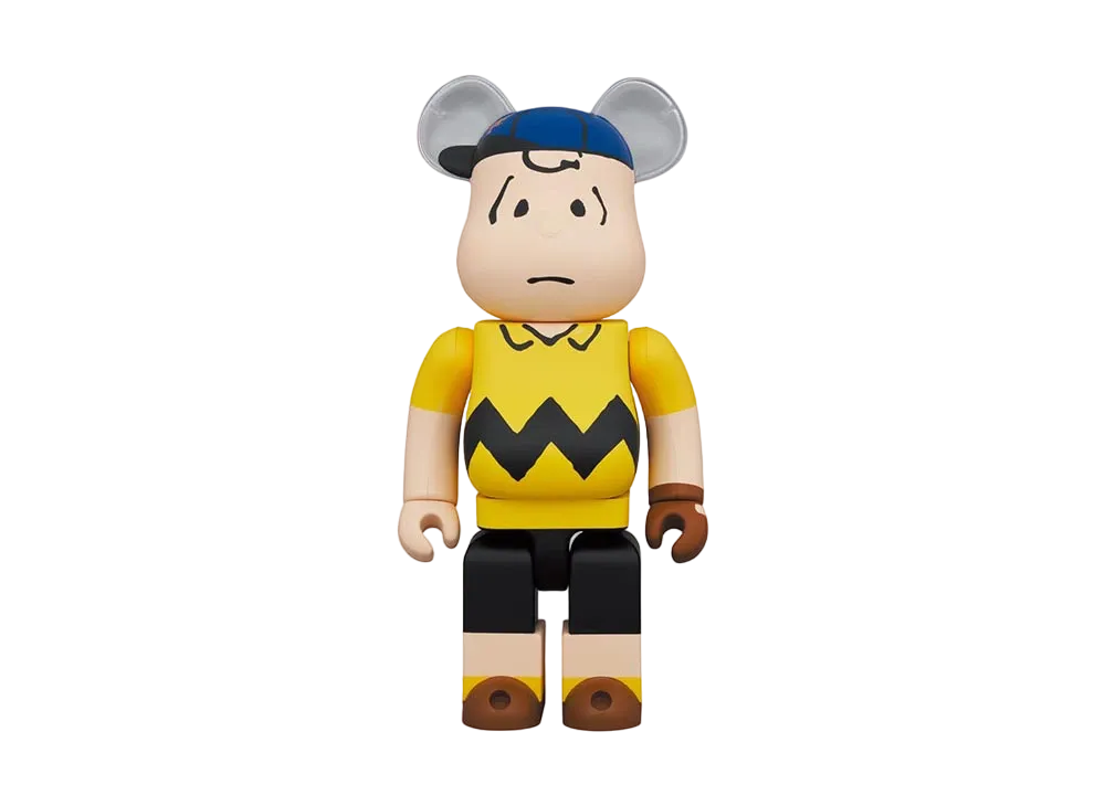 Bearbrick MLB x PEANUTS Charlie Brown (NEW YORK METS) 1000%