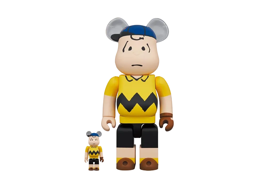 Bearbrick MLB x PEANUTS Charlie Brown (NEW YORK METS) 100% & 400%