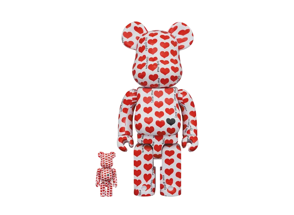 Bearbrick White Heart 100% & 400%