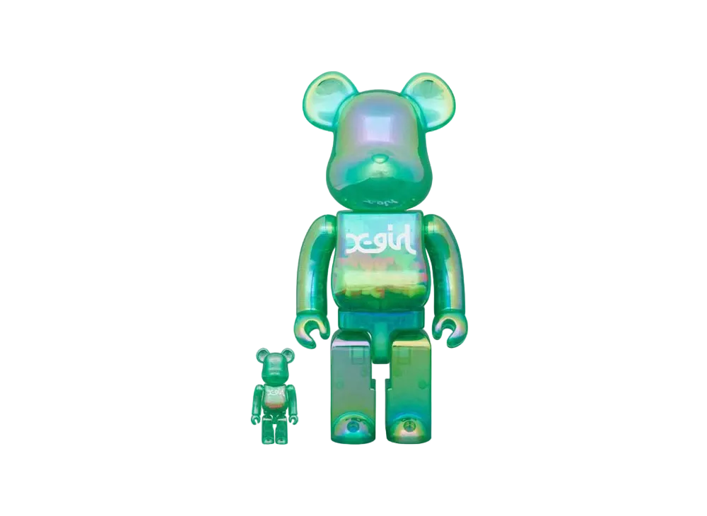 Bearbrick X-Girl Clear Green Ver. 100% & 400%