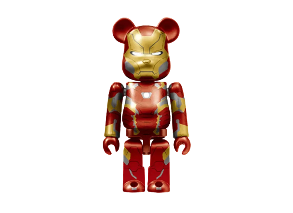Bearbrick x Marvel Infinity Saga Iron Man Happy Lottery Bearbrick Award 12 [Iron Man Mark 46] 100% "Multi"