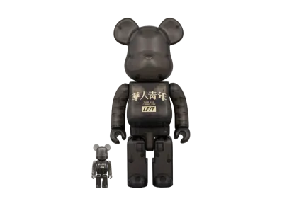 Bearbrick LFYT x Wah Yan Ching Nin 100% & 400% Black Clear