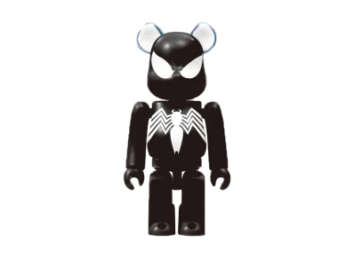 Bearbrick x Marvel SPIDER-MAN Happy Lottery Bearbrick Award 4 Spider Man (Black Costume)
