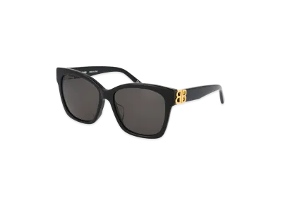 BALENCIAGA Women's Acetate Sunglasses with Golden Monogram "Black"