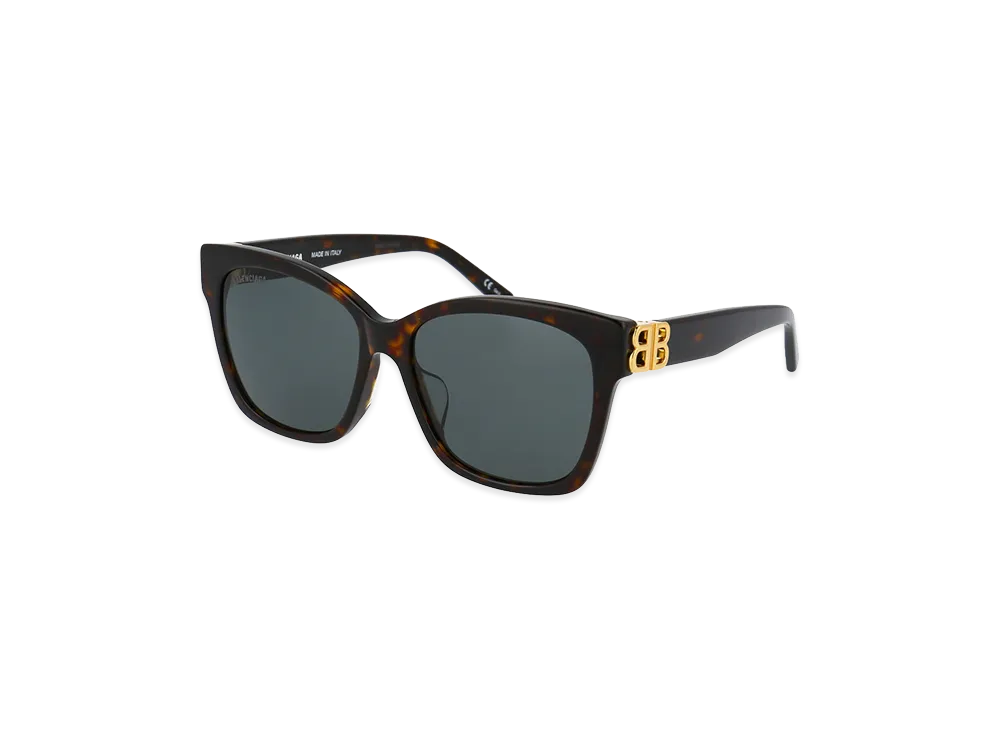BALENCIAGA Women's Acetate Sunglasses with Golden Monogram "Brown"