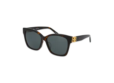BALENCIAGA Women's Acetate Sunglasses with Golden Monogram "Brown"