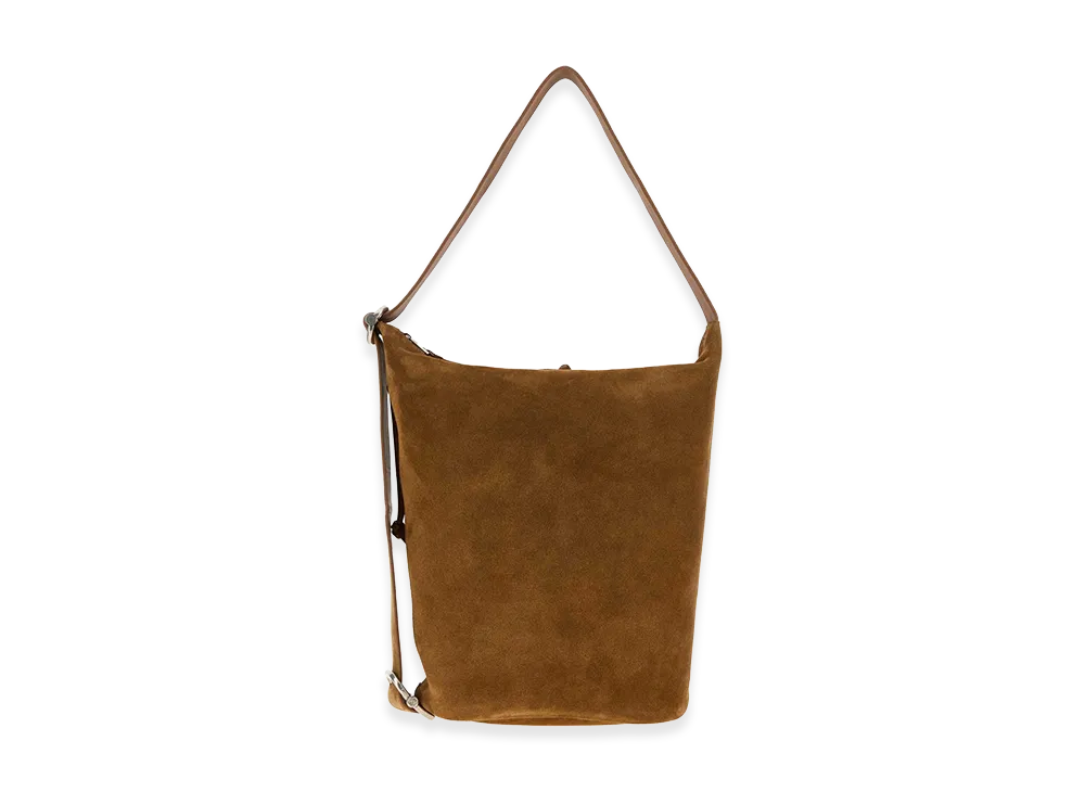 LOEWE Camel Suede Medium Loop Bucket Bag "Camel"