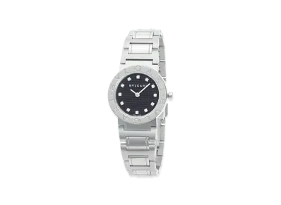 BVLGARI Women's Diamond 12P Quartz "Silver/Black"