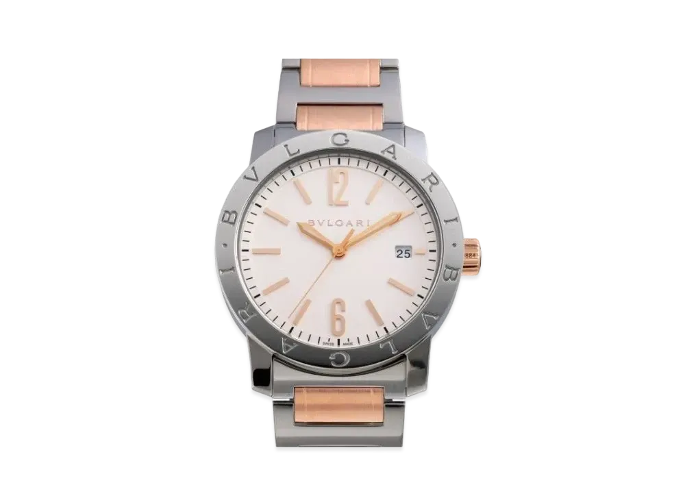 BVLGARI Bvlgari Bvlgari "Silver/Stainless Steel/Pink Gold"